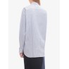 Cotton shirt with striped motif