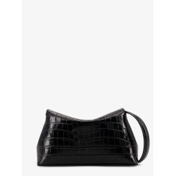T-Lock Clutch leather shoulder bag with croco effect