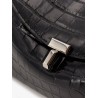 T-Lock Clutch leather shoulder bag with croco effect