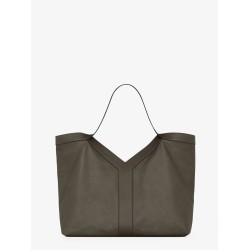 Y Oversize leather tote bag