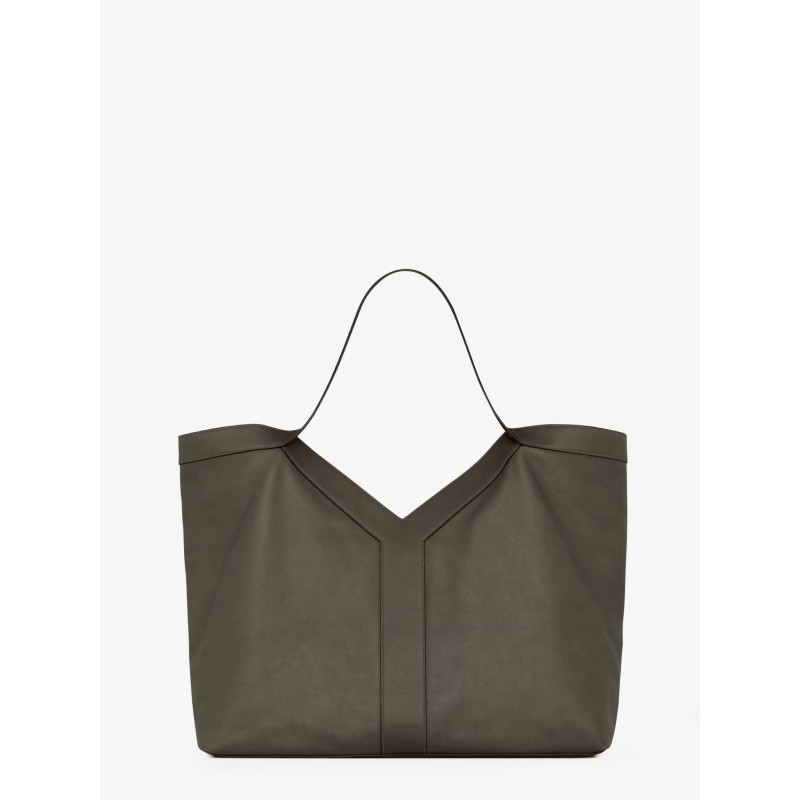 Y Oversize leather tote bag