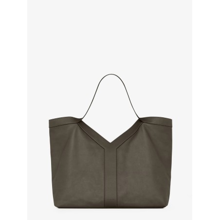 Y Oversize leather tote bag