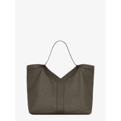 Y Oversize leather tote bag