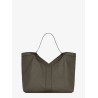 Y Oversize leather tote bag