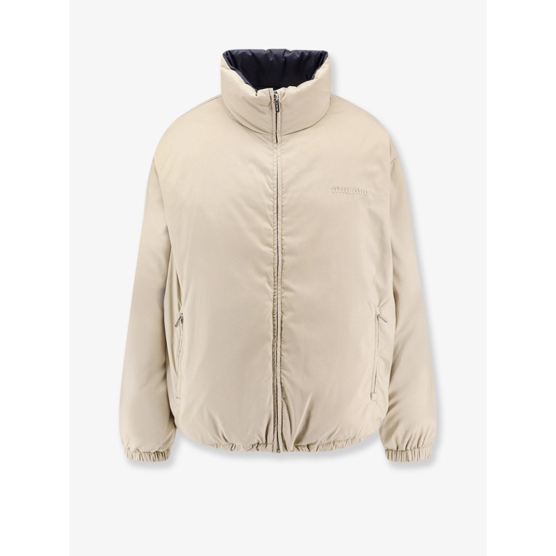 Reversible nylon down jacket