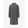 Herringbone pattern wool coat