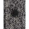Herringbone pattern wool coat