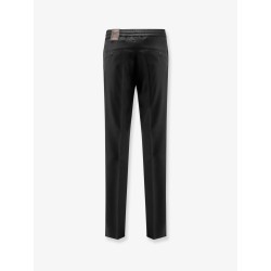 Virgin wool trousers with drawstring