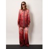 Silk trousers with Gucci Flora print