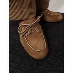Faded suede loafers