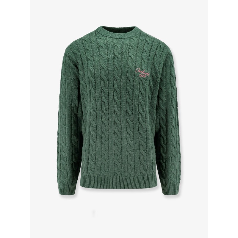 Wool blend braided sweater