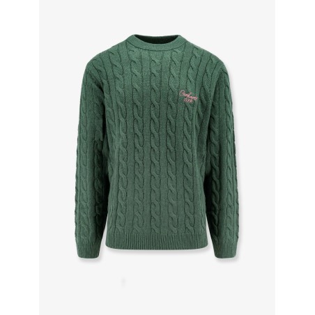 Wool blend braided sweater