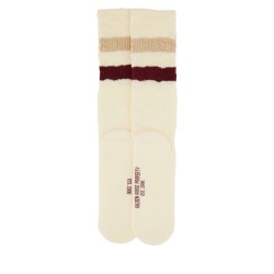 SOCKS WITH DISTRESSED DETAILS AND STRIPES