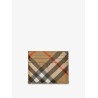Sandon coated canvas card holder with check pattern
