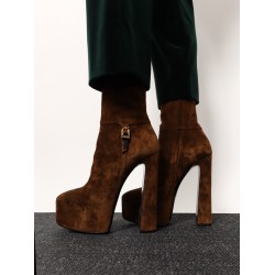 Nico suede plateau ankle boots