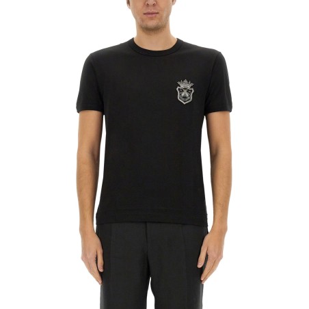 COTTON T-SHIRT WITH HERALDIC PATCH