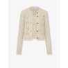 Silk, cashmere and linen perforated Twin Set