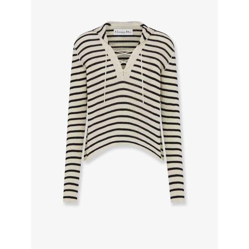 Dioriviera striped linen and silk sweater
