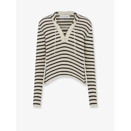 Dioriviera striped linen and silk sweater