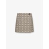 Macrocannage cotton blend tweed shorts