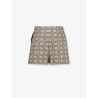 Macrocannage cotton blend tweed shorts