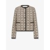 Macrocannage cotton blend tweed blazer