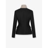 Wool and silk grain de poudre blazer