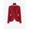 Wool and silk grain de poudre blazer
