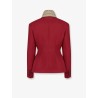Wool and silk grain de poudre blazer