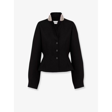 Grain de poudre virgin wool and silk Blazer