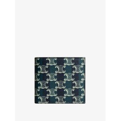 Bi-Fold Triomphe canvas and leather wallet