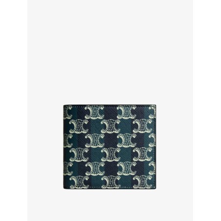Bi-Fold Triomphe canvas and leather wallet
