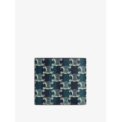 Bi-Fold Triomphe canvas and leather wallet