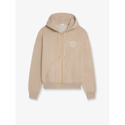 Cotton and cashmere hooded sweatshirt