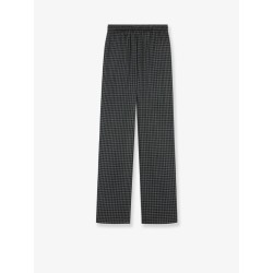 Madras wool and cashmere jogger trousers