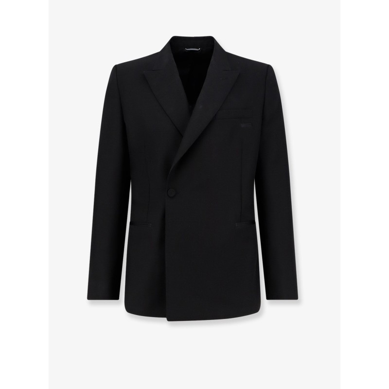 Oblique vigin wool and mohair blazer