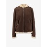 Reversible nylon and faux shearling bomber jacket