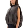 LEATHER "PUFFER" VEST