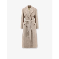 Wrinkled virgin wool blend coat