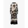 Viscose dress with Floral Arabesque motif