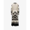Viscose dress with Floral Arabesque motif