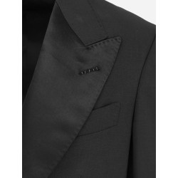 Wool tuxedo with satin profiles