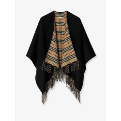 Reversible wool cape