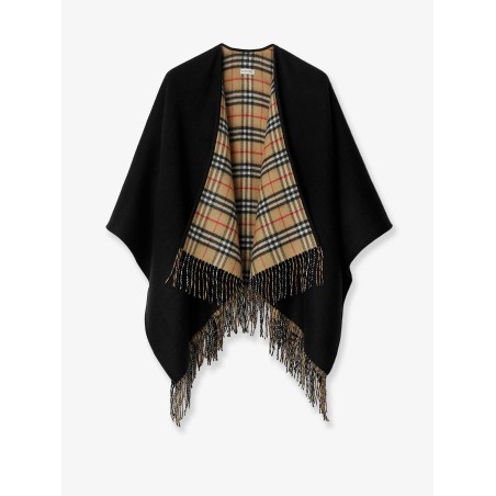 Reversible wool cape