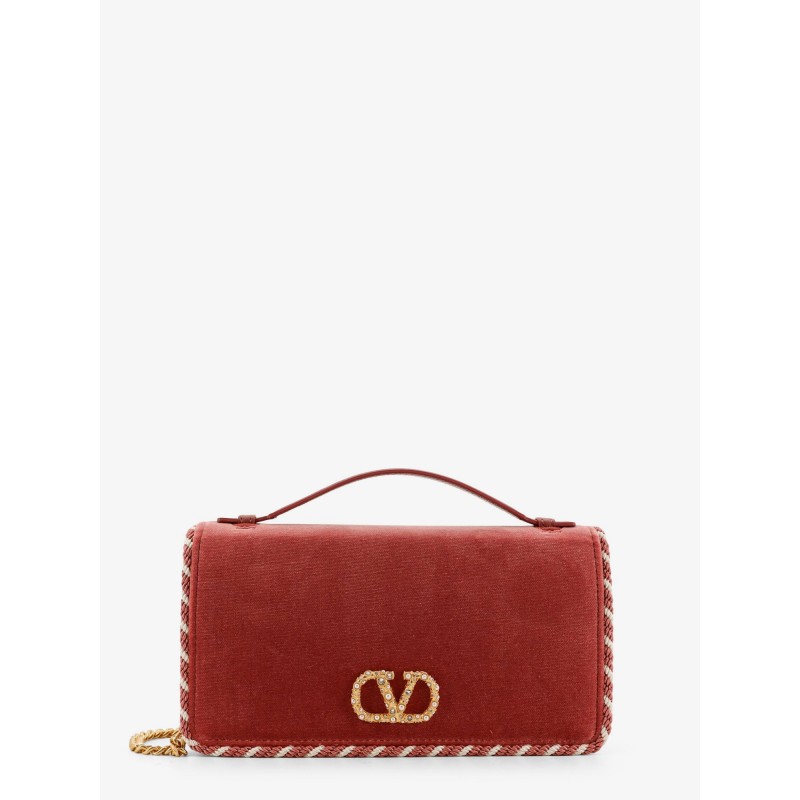 Valentino Garavani velvet bag/wallet with VLogo Signature detail