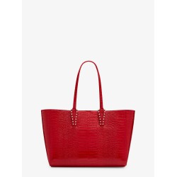 Cabata leather shoulder bag with croco effect