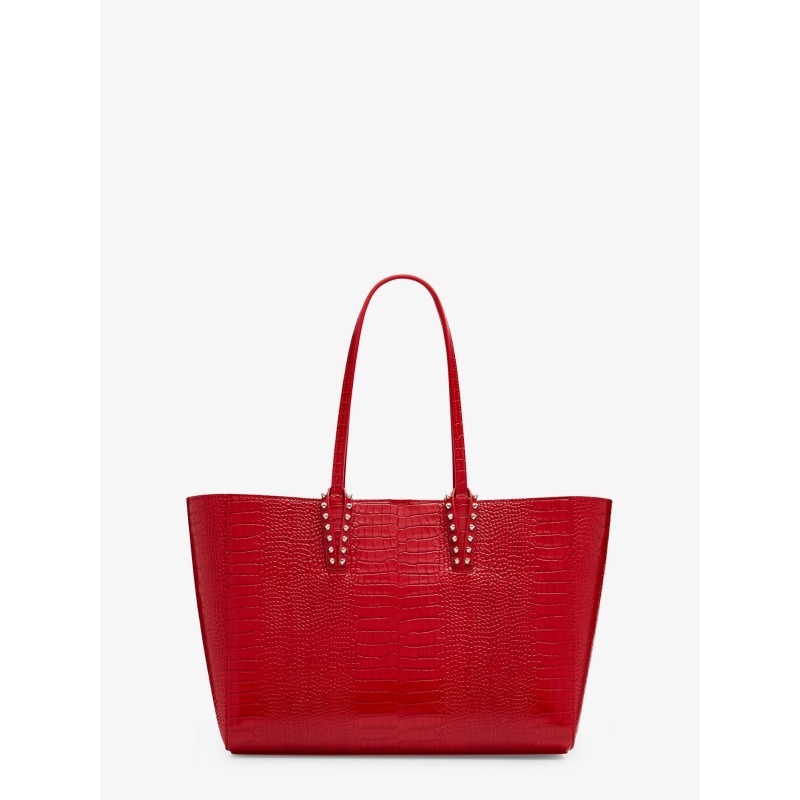 Cabata leather shoulder bag with croco effect