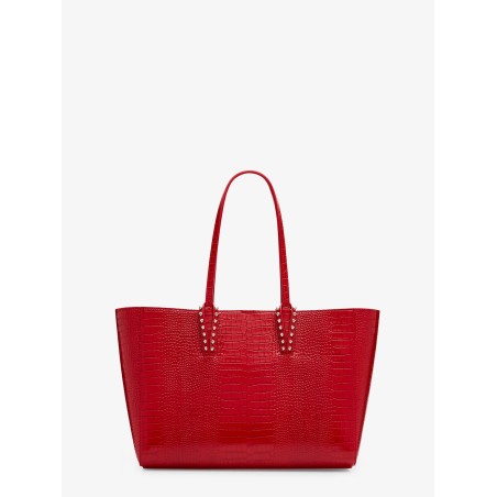 Cabata leather shoulder bag with croco effect