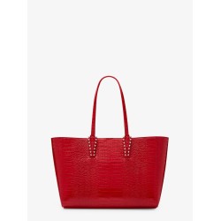Cabata leather shoulder bag with croco effect