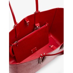 Cabata leather shoulder bag with croco effect